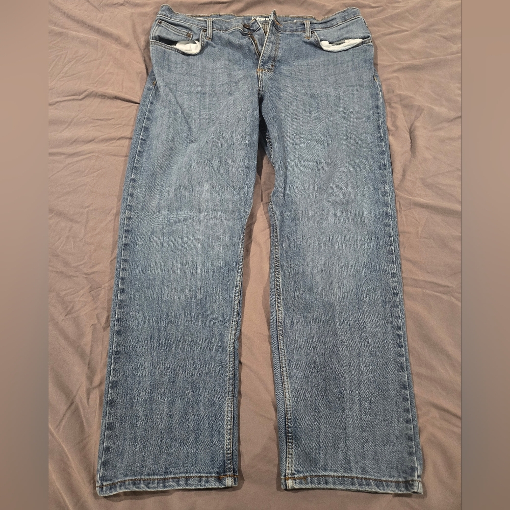 Wrangler Mens Straight Leg Blue Jeans